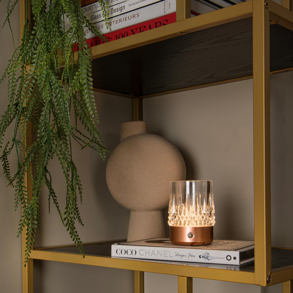 Lucide LILI - Nabíjecí stolní lampa 3kusy - Ø 8 cm - LED stm. - 1x3W 2700K/3000K - měděná