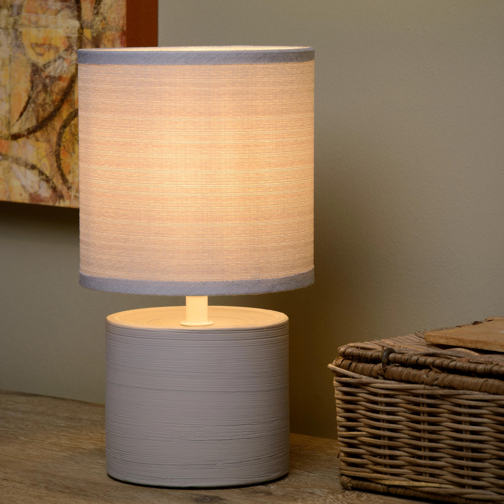 Lucide GREASBY - stolní lampa - Ø 14 cm - Šedá 47502/81/36