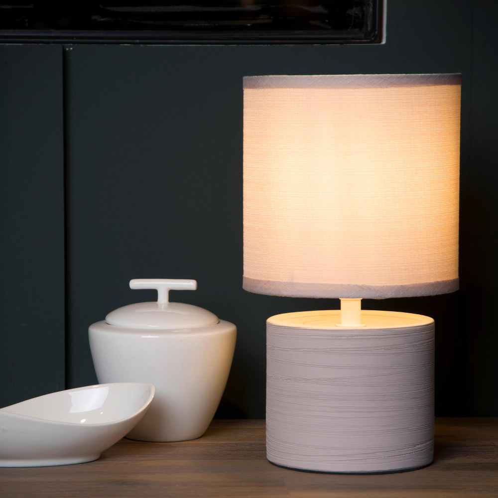 Lucide GREASBY - stolní lampa - Ø 14 cm - Krémová 47502/81/38
