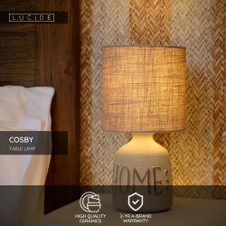 Lucide COSBY - stolní lampa - Ø 16,5 cm - Šedá 47503/81/36
