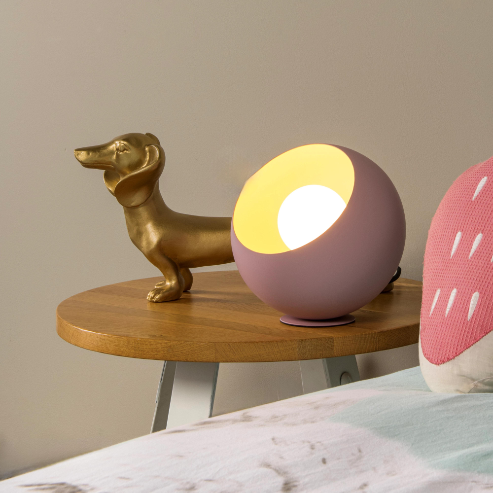 Lucide DOREDOS - stolní lampa - Ø 20 cm - 1xE27 - růžová