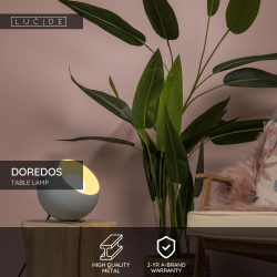 Lucide DOREDOS - stolní lampa - Ø 20 cm - 1xE27 - modrá