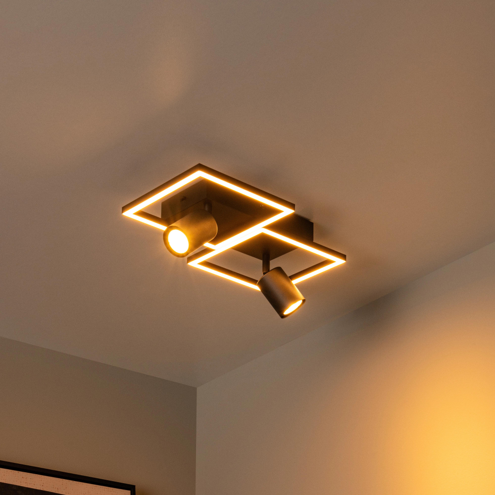 Lucide ARIANNE - stropní svítidlo - LED - 2xGU10 - černé