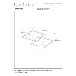 Lucide ARIANNE - stropní svítidlo - LED - 2xGU10 - černé