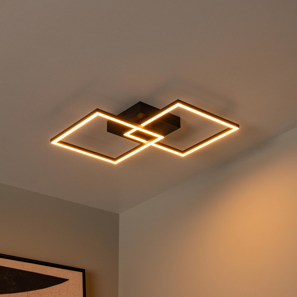 Lucide ARIANNE - stropní svítidlo - LED - 1x23W 2700K/4000K - černé