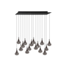 Lucide TEARS závěsné stropní svítidlo G4 16x1,5W 3000K černá