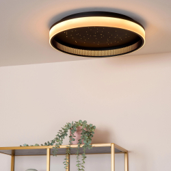 Lucide ESTREJA - stropní svítidlo - Ø 40 cm - LED Rozm. - 2500K/3000K - Černá