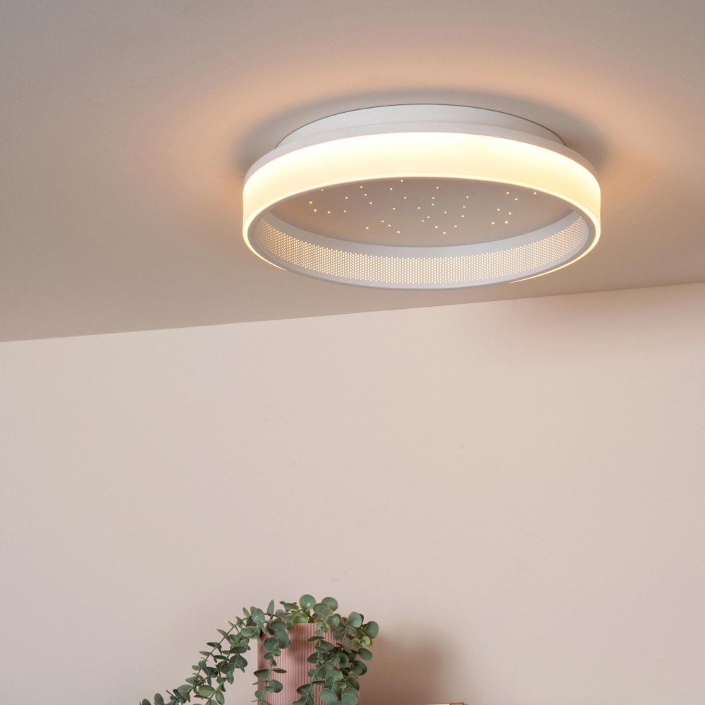 Lucide ESTREJA - stropní svítidlo - Ø 40 cm - LED Rozm. - 2500K/3000K - Bílá