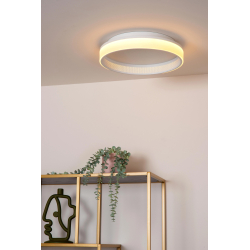 Lucide ESTREJA - stropní svítidlo - Ø 40 cm - LED Rozm. - 2500K/3000K - Bílá