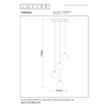Lucide TAMINO - závěsné svítidlo - Ø 36 cm - LED stmívatelné - 4x5,2W 3000K - černé