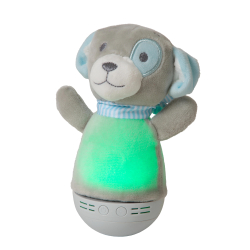 Lucide DOLLY - stolní lampa dětská - baterie - LED - 1x3W 2700K - S hudební funkcí - šedá