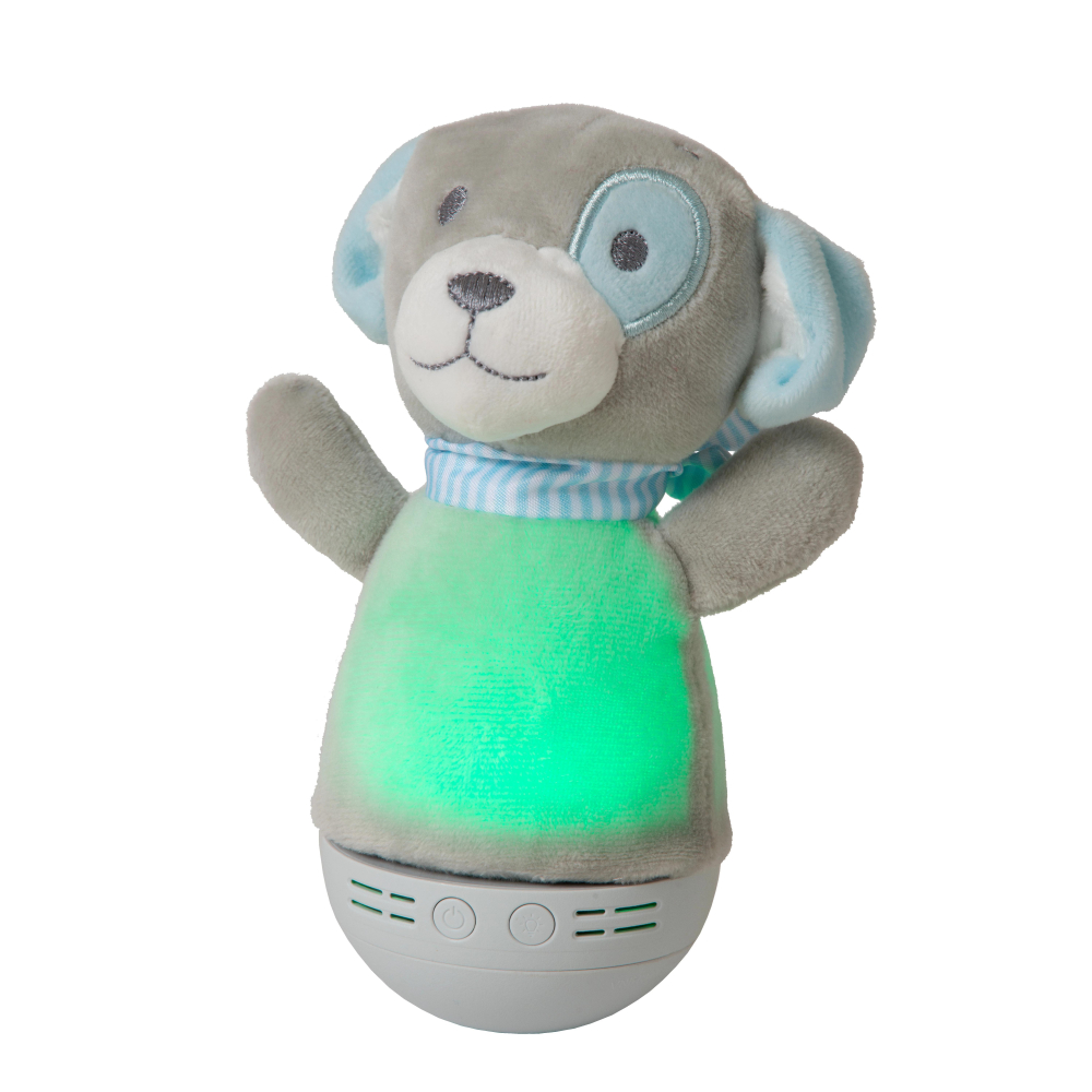 Lucide DOLLY - stolní lampa dětská - baterie - LED - 1x3W 2700K - S hudební funkcí - šedá