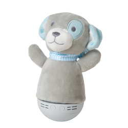 Lucide DOLLY - stolní lampa dětská - baterie - LED - 1x3W 2700K - S hudební funkcí - šedá