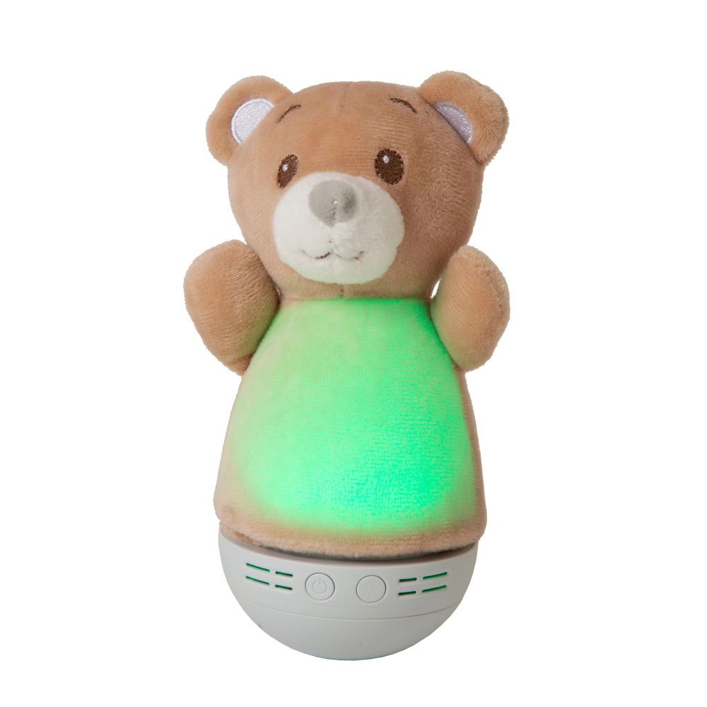 Lucide DOLLY - stolní lampa dětská - baterie - LED - 1x3W 2700K - S hudební funkcí - hnědá