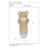 Lucide DOLLY - stolní lampa dětská - baterie - LED - 1x3W 2700K - S hudební funkcí - hnědá