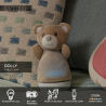 Lucide DOLLY - stolní lampa dětská - baterie - LED - 1x3W 2700K - S hudební funkcí - hnědá