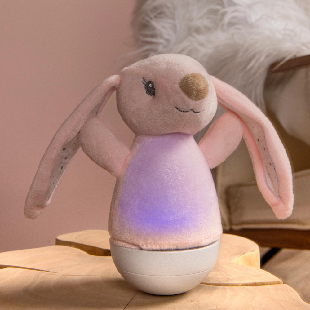 Lucide DOLLY - stolní lampa dětská - baterie - LED - 1x3W 2700K - S hudební funkcí - růžová