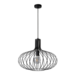 Lucide MANUELA - závěsné svítidlo - Ø 50 cm - Černá 78374/50/30