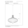 Lucide MANUELA - závěsné svítidlo - Ø 50 cm - Černá 78374/50/30