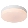 Lucide BISKIT - stropní světlo Koupelna - Ø 23 cm - LED - 1x12W 2700K - IP44 - Senzor pohybu & Den/Noc - Bílá