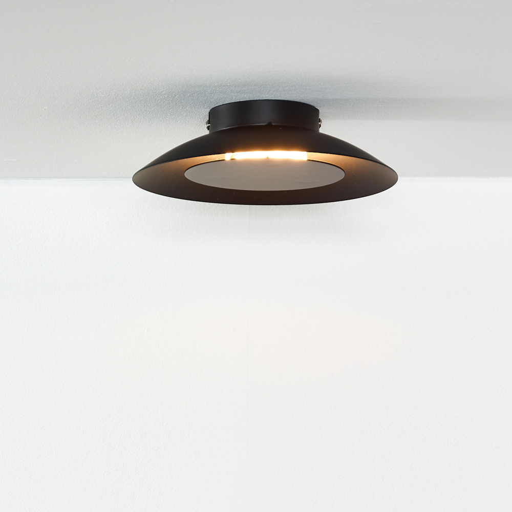 Lucide FOSKAL - zapuštěné stropní svítidlo - Ø 21,5 cm - LED - 1x6W 2700K - Černá