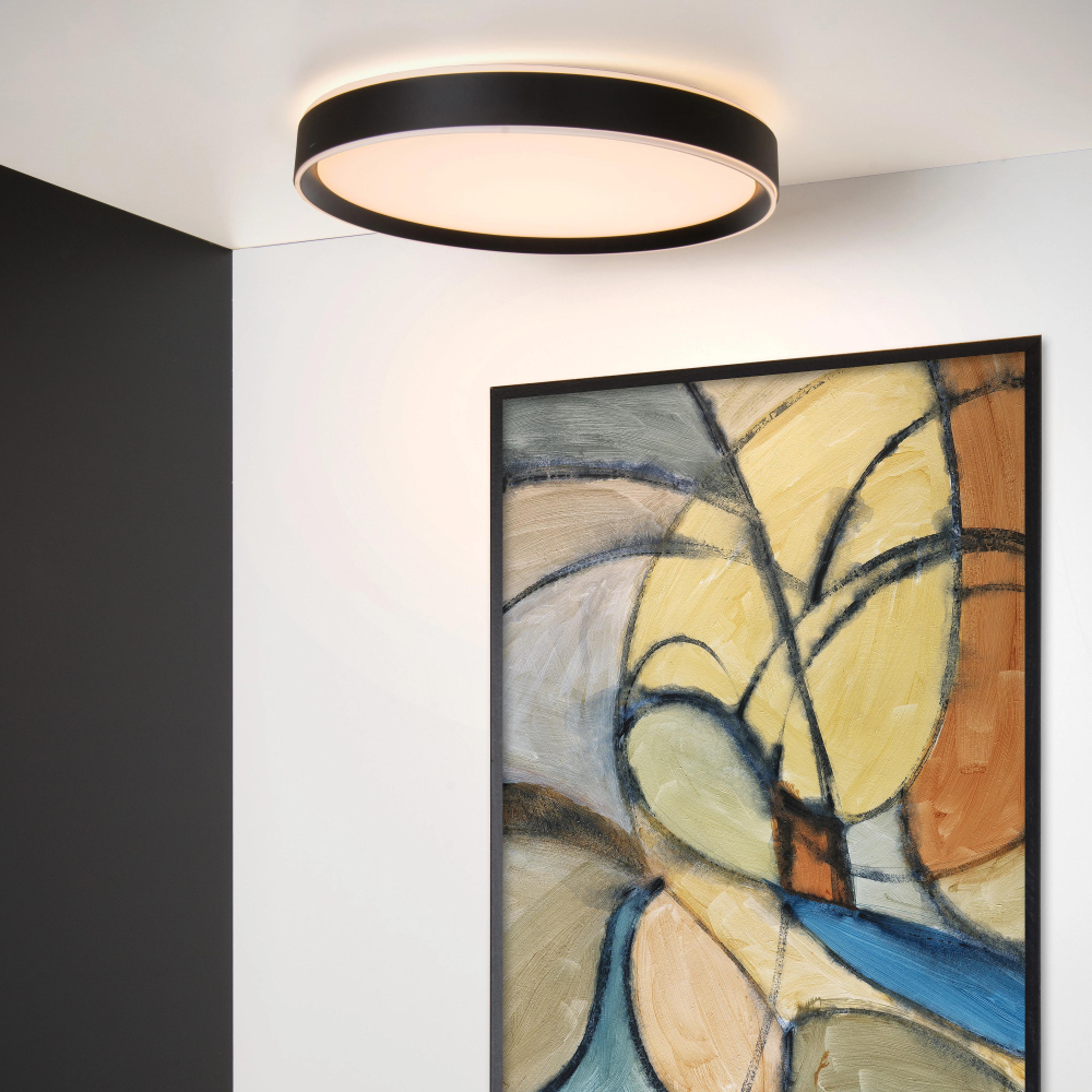 LED Stropní svítidlo Lucide NURIA - Ø 50 - stmívatelné - černé