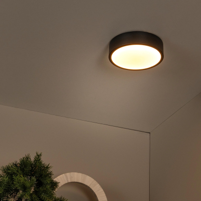 Lucide UNAR stropní LED  svítidlo Ø 20 cm 1x12W 2700K černá
