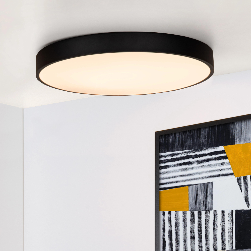 Lucide UNAR stropní LED  svítidlo Ø 49,5 cm - 1x36W 2700K - černá