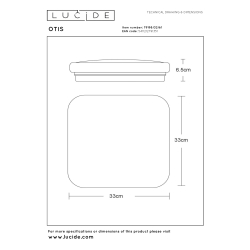 Lucide OTIS - stropní svítidlo - Ø 33 cm - LED - 1x32W 3000K - Opálová 79198/32/61