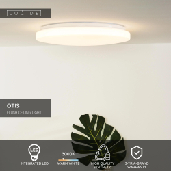 Lucide OTIS - stropní svítidlo - Ø 39 cm - LED - 1x32W 3000K - Opálová 79199/32/61