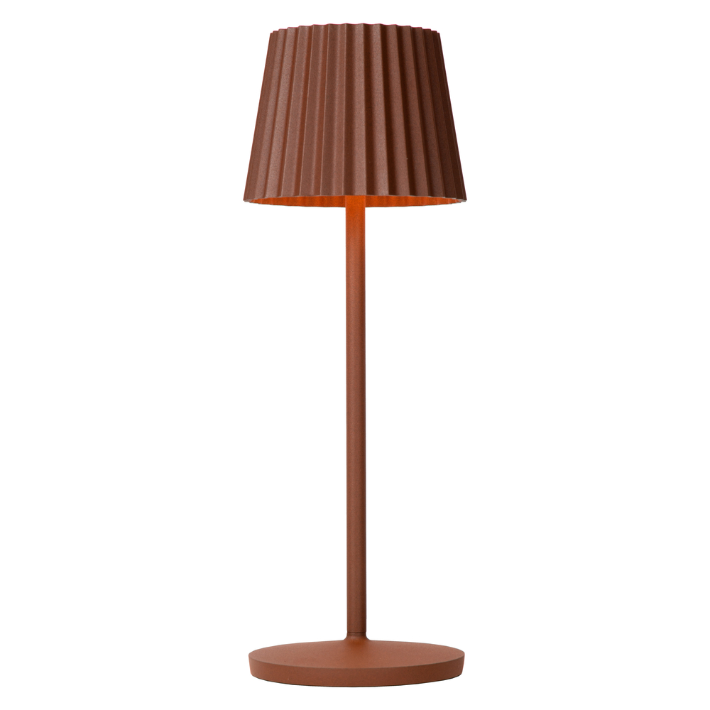 Lucide JUSTINE venkovní stolní lampa 1x2W 2700K IP54 rezavě hnědá