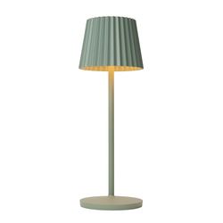 Dobíjecí stolní stmívatelná LED venkovní lampa Lucide JUSTINE - 1x2W 2700K – IP54 – S bezdrátovou nabíjecí podložkou – Zelená