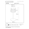 Dobíjecí stolní stmívatelná LED venkovní lampa Lucide JUSTINE - 1x2W 2700K – IP54 – S bezdrátovou nabíjecí podložkou – Zelená