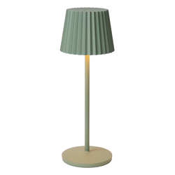 Dobíjecí stolní stmívatelná LED venkovní lampa Lucide JUSTINE - 1x2W 2700K – IP54 – S bezdrátovou nabíjecí podložkou – Zelená