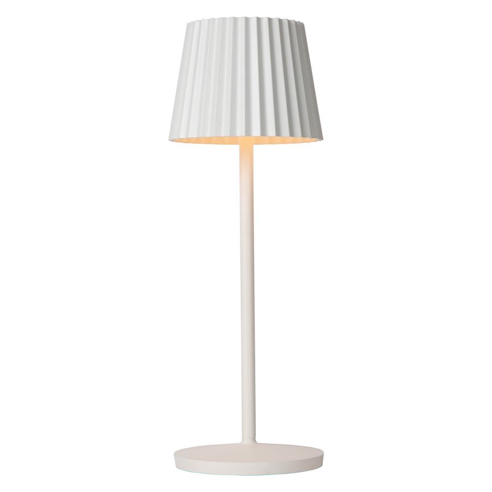 Lucide JUSTINE venkovní stolní lampa 1x2W 2700K IP54 bílá
