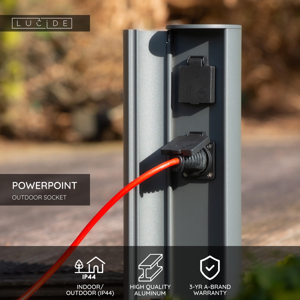 POWERPOINT Box se Zásuvkami Antracit