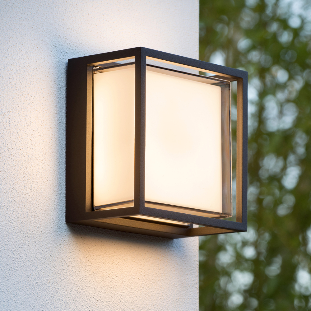 Lucide SINGA LED - nástěnné svítidlo venkovní - LED - 1x9,6W 2700K - IP54 - Černá 15801/10/30