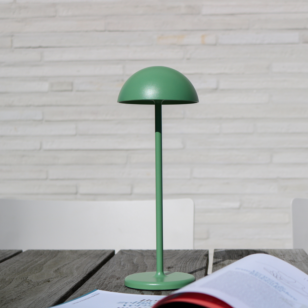 Lucide JOY venkovní dobíjecí stolní lampa ø 12 cm 1x1,5W 3000K IP54 zelená
