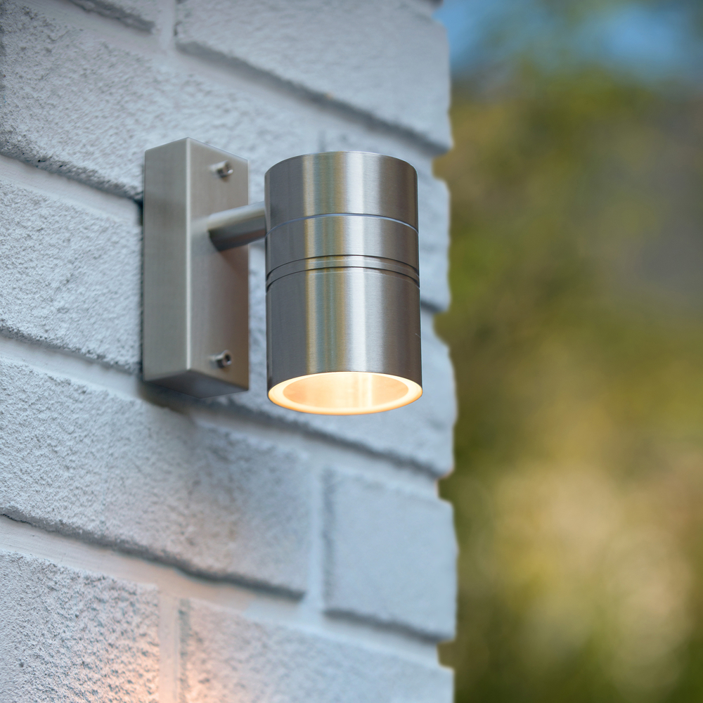 Lucide ARNE-LED - přisazené bodové svítidlo venkovní - Ø 6,3 cm - LED - GU10 - 1x5W 2700K - IP44 - Chrom 14867/05/12