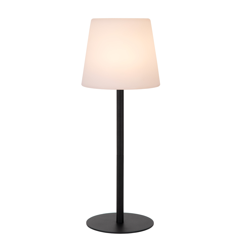 Lucide TYON - Dobíjecí stolní lampa Vnitřní/Venkovní - baterie - LED stm. - IP65 - Černá