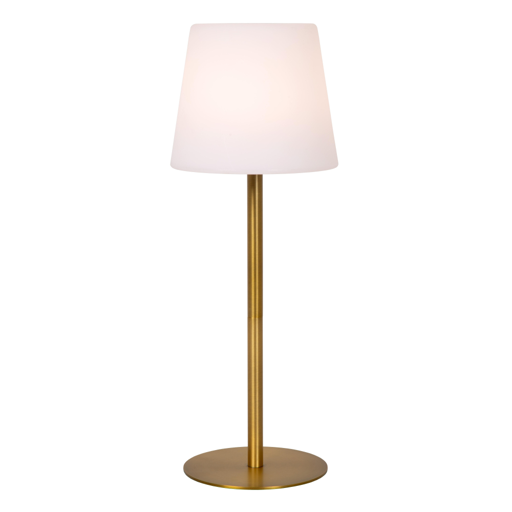 Lucide TYON - Nabíjecí stolní lampa Vnitřní/Venkovní - baterie - Ø 15 cm - LED stm. - IP65 - zlatá / Mosaz