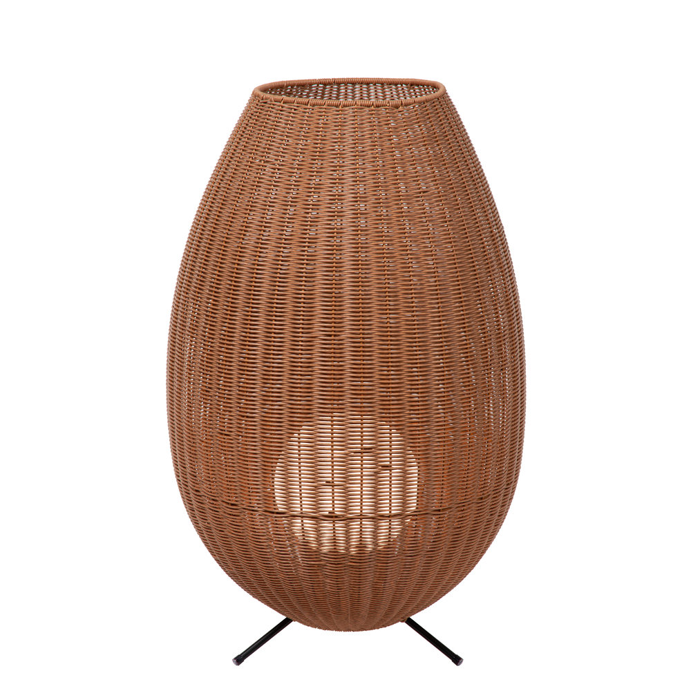 Lucide COLIN IP44 venkovní nabíjecí stojací lampa - baterie - LED Ø 50 cm 1x3W 3000K  IP44 světlé dřevo