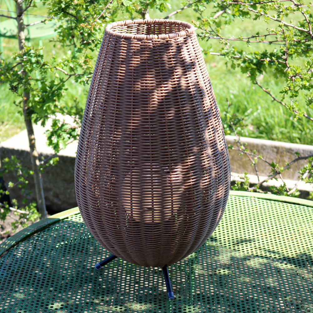 Lucide COLIN IP44 venkovní nabíjecí stolní lampa - baterie - LED Ø 30cm 1x3W 3000K  IP44 světlé dřevo