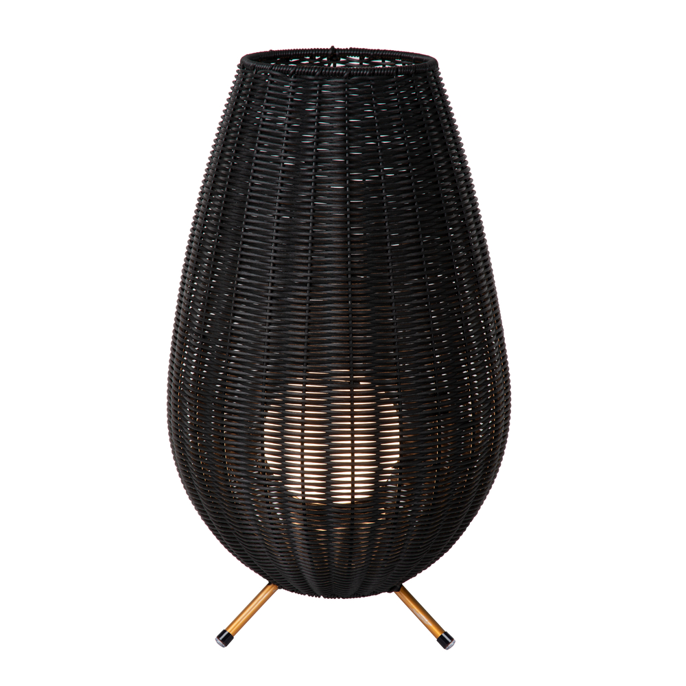 Lucide COLIN IP44 venkovní nabíjecí stolní lampa - baterie - LED Ø 30 cm 1x3W 3000K  IP44 černá