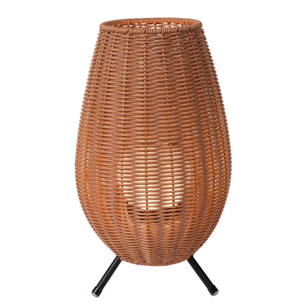 Lucide COLIN IP44 venkovní nabíjecí stolní lampa - baterie - LED Ø 22cm 1x3W 3000K  IP44 světlé dřevo