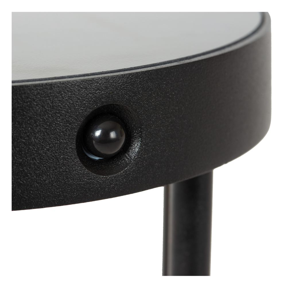 Lucide JACKSON - Patkové stmívatelné svítidlo - Ø 16 cm - LED - 1x2W - IP65 - Senzor Den/Noc - Černá