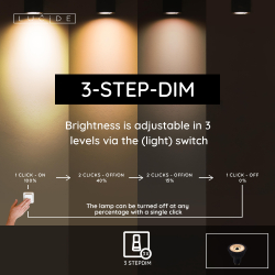 Lucide MR16 - Led žárovka - Ø 5 cm - LED stmívatelná. - GU10 - 1x5W 2600K/2800K - 3 Stmívatelné - Černá