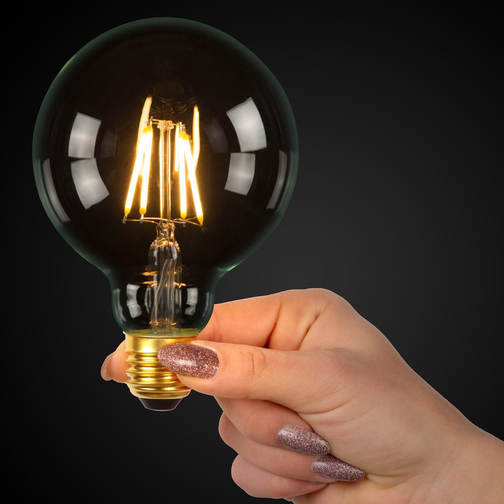 Lucide G95 Třída A - Žárovka - Ø 9,5 cm - LED - E27 - 1x7W 2700K - Transparent