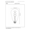 Lucide filamentová LED žárovka ST64 E27/5W 500LM 2700K