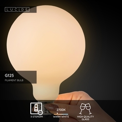 LED žárovka - E27/8W - 3STEP stmívatelná opál